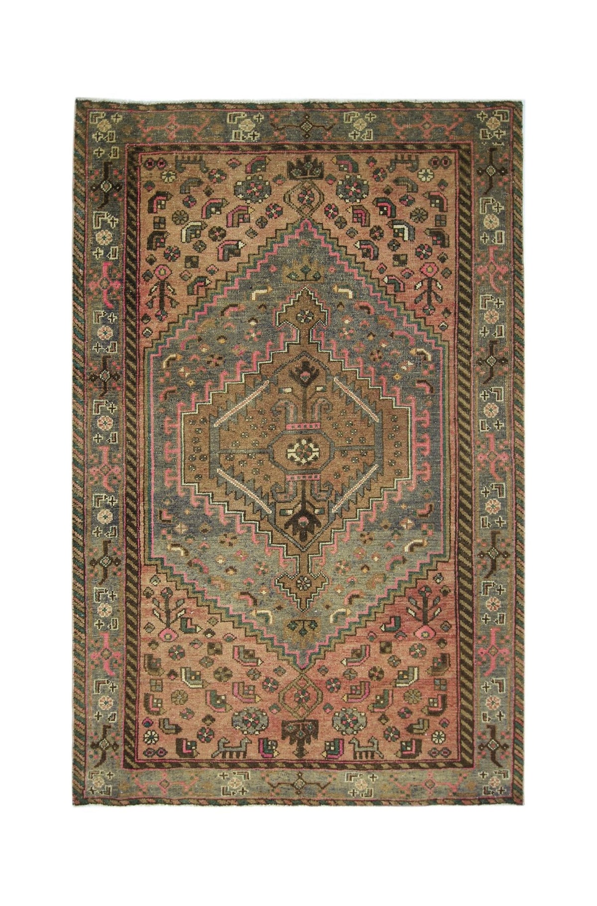 Handmade Vintage Persian Rug | 192 x 124 cm | 6'3" x 4'1" - Najaf Rugs & Textile