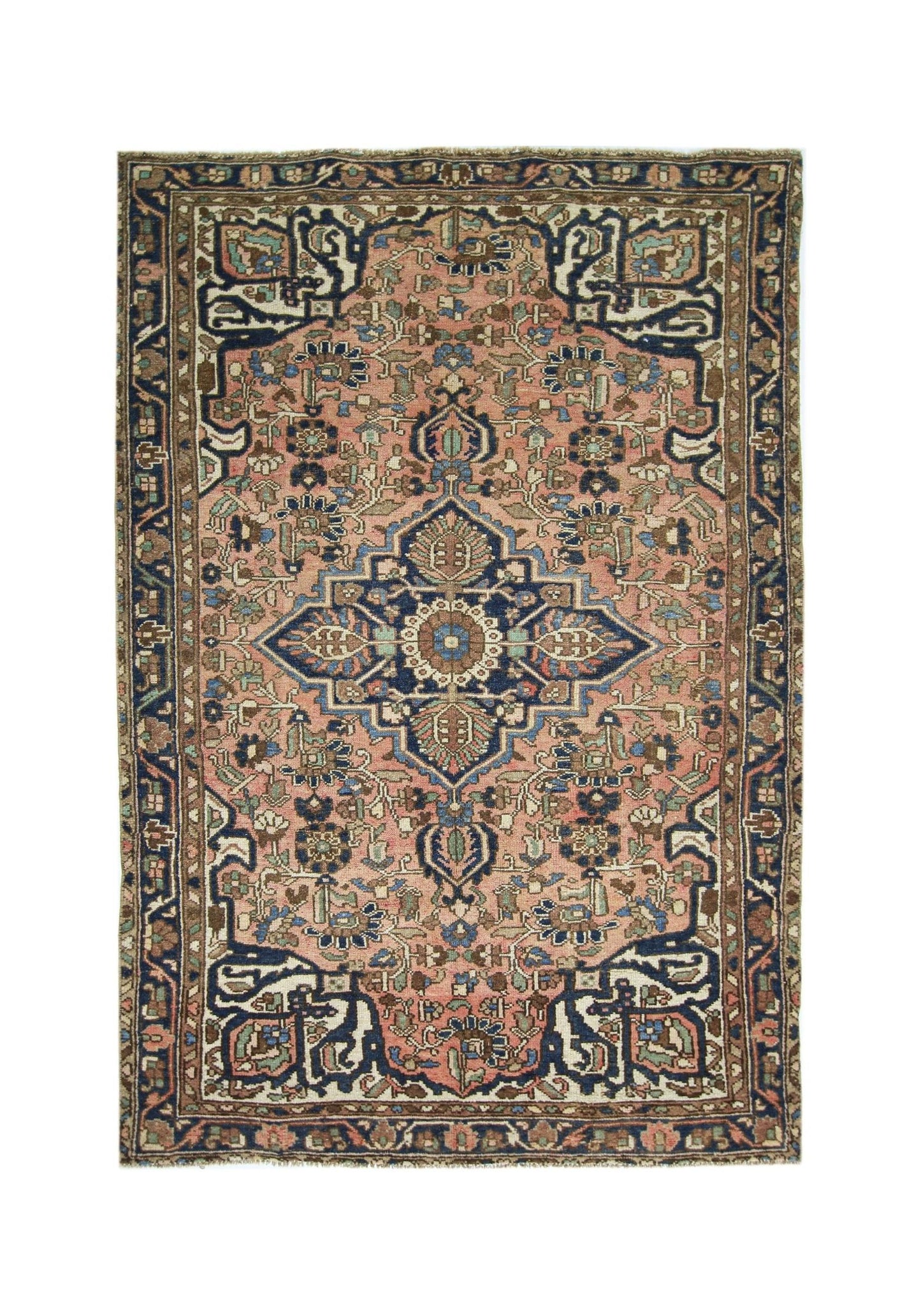 Handmade Vintage Persian Rug | 200 x 125 cm | 6'7" x 4'1" - Najaf Rugs & Textile