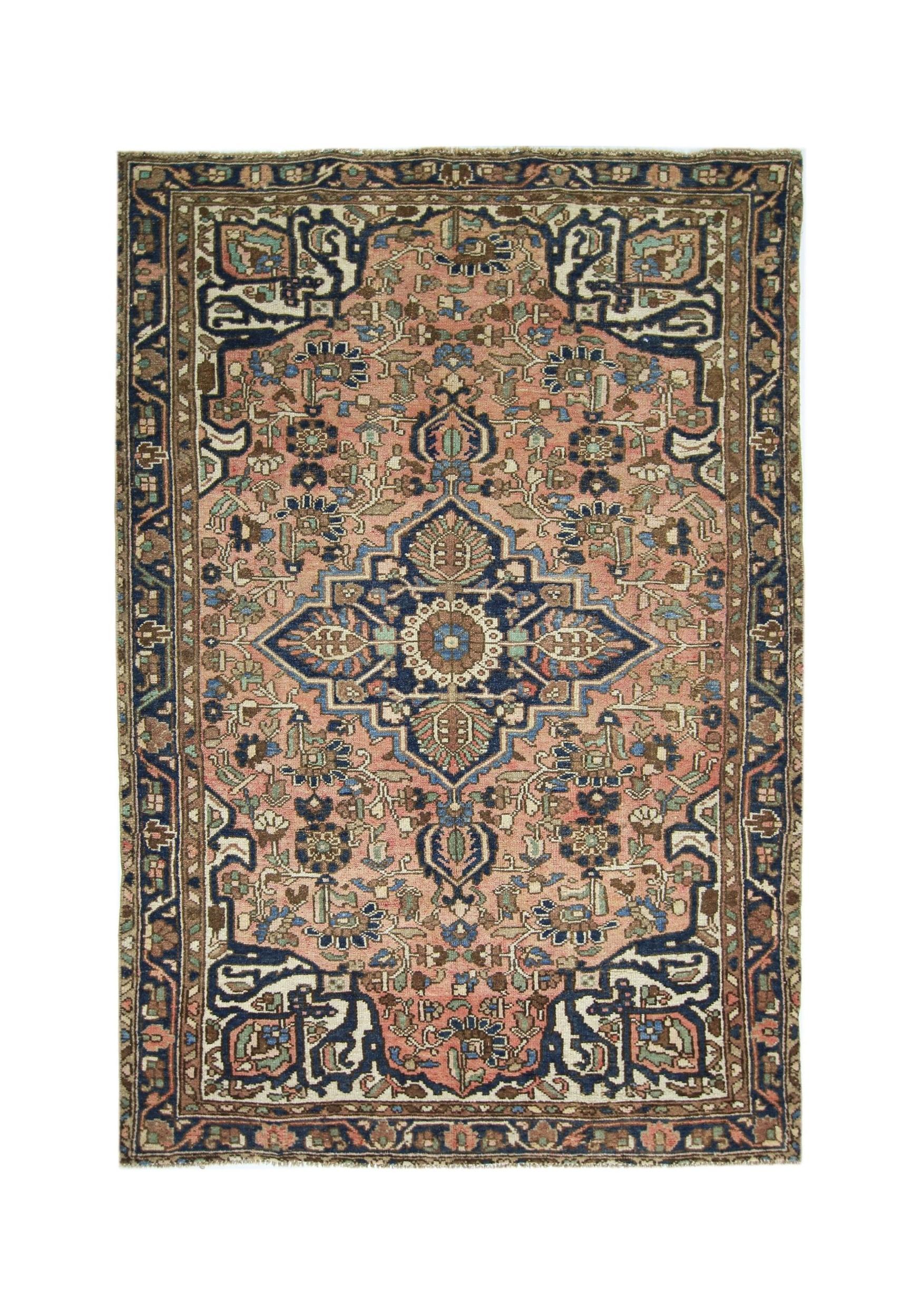 Handmade Vintage Persian Rug | 200 x 125 cm | 6'7" x 4'1" - Najaf Rugs & Textile