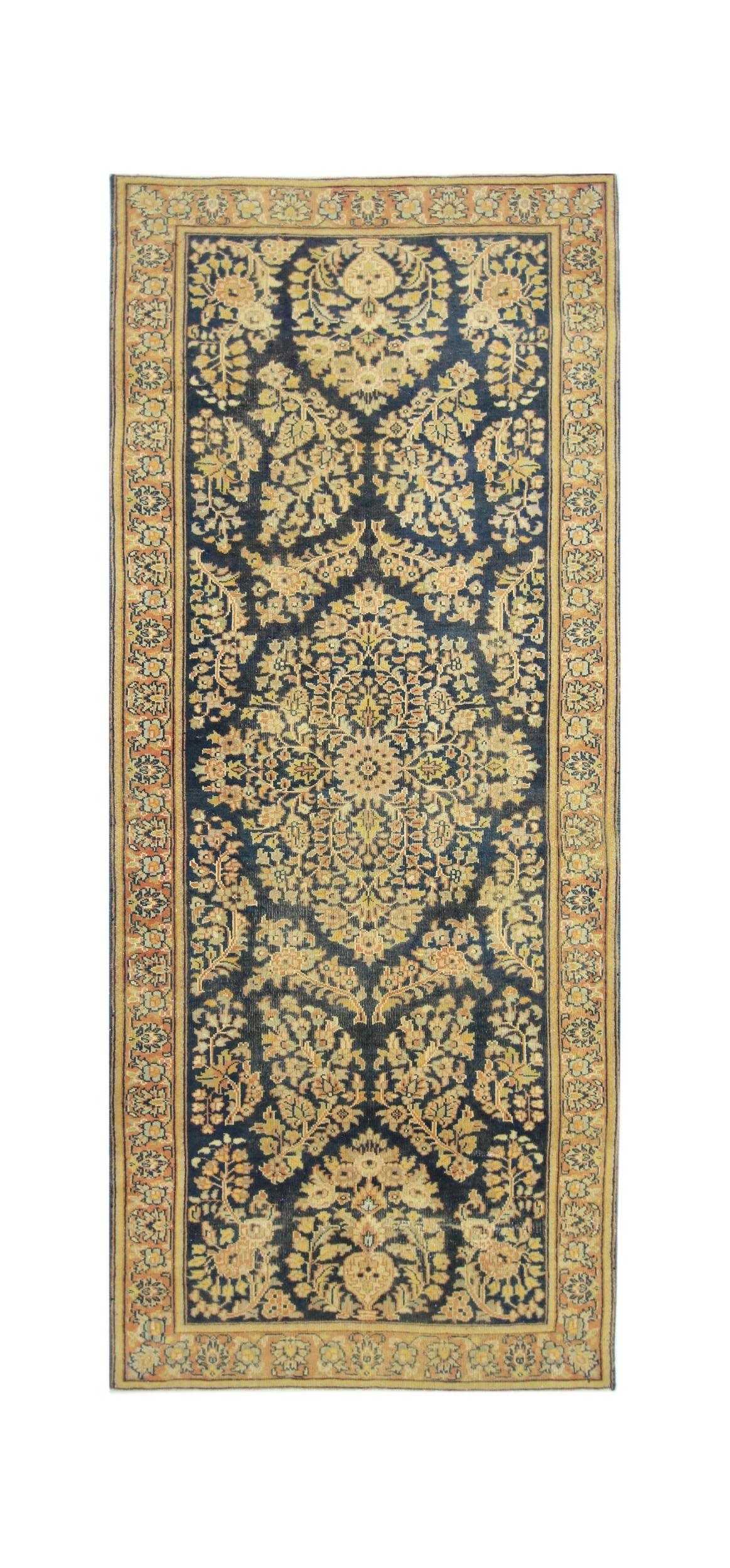 Handmade Vintage Persian Rug | 200 x 83 cm | 6'7" x 2'9" - Najaf Rugs & Textile