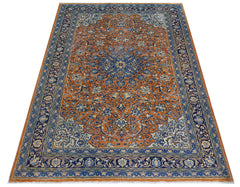 Handmade Vintage Persian Rug | 203 x 135 cm | 6'8" x 4'5" - Najaf Rugs & Textile