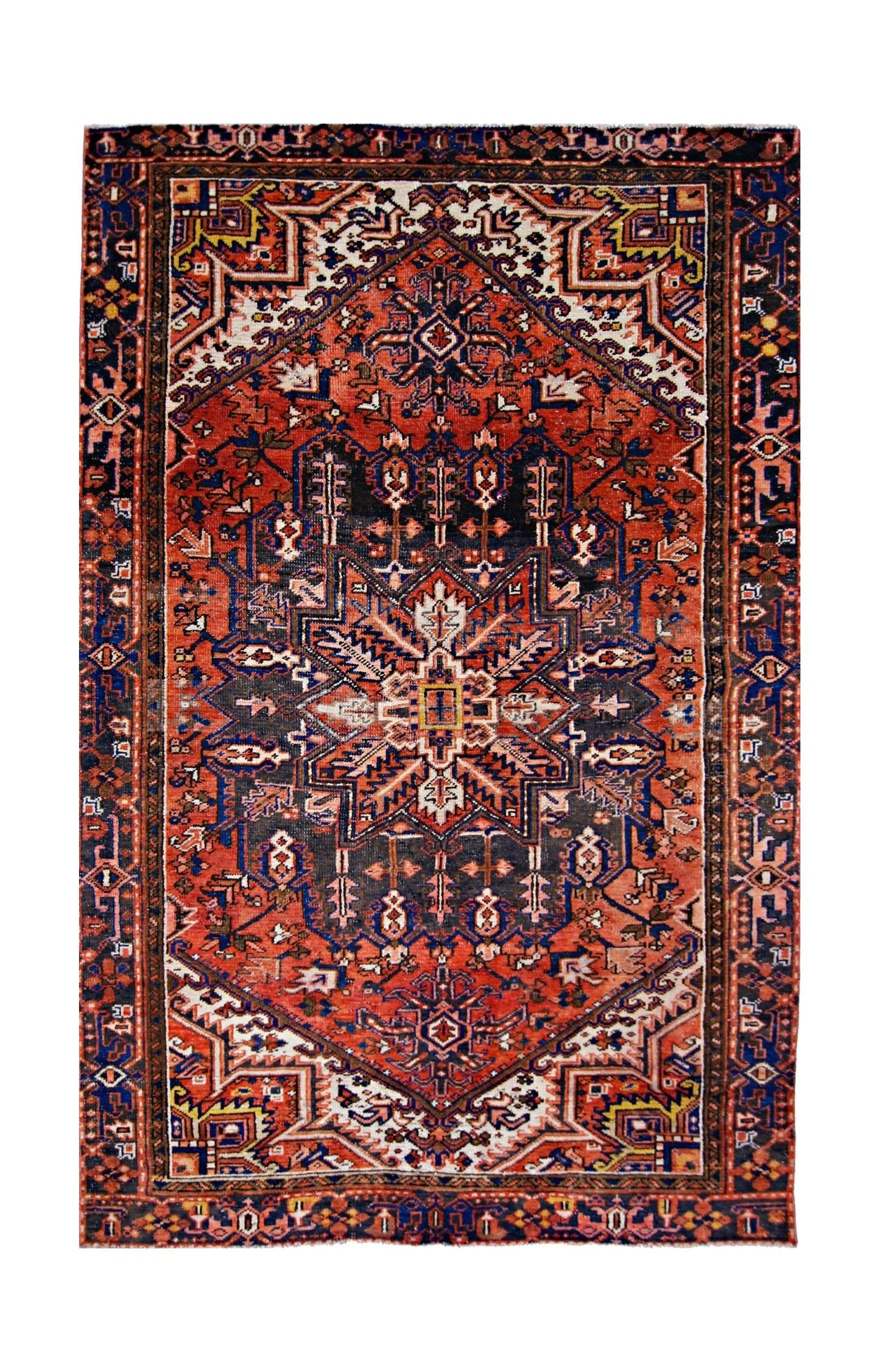 Handmade Vintage Persian Rug | 212 x 136 cm | 7' x 4'5" - Najaf Rugs & Textile
