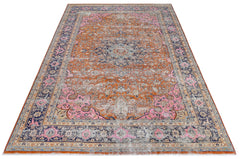 Handmade Vintage Persian Rug | 246 x 160 cm | 8'1" x 5'3" - Najaf Rugs & Textile