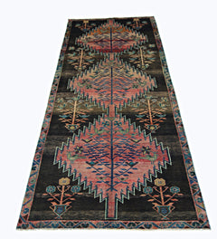 Handmade Vintage Persian Rug | 267 x 120 cm | 8'9" x 3'11" - Najaf Rugs & Textile
