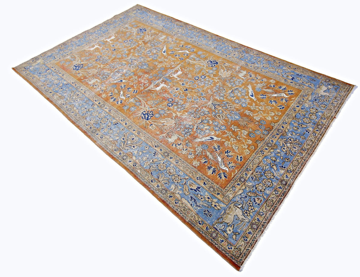 Handmade Vintage Persian Rug | 268 x 162 cm | 8'9" x 5'4" - Najaf Rugs & Textile