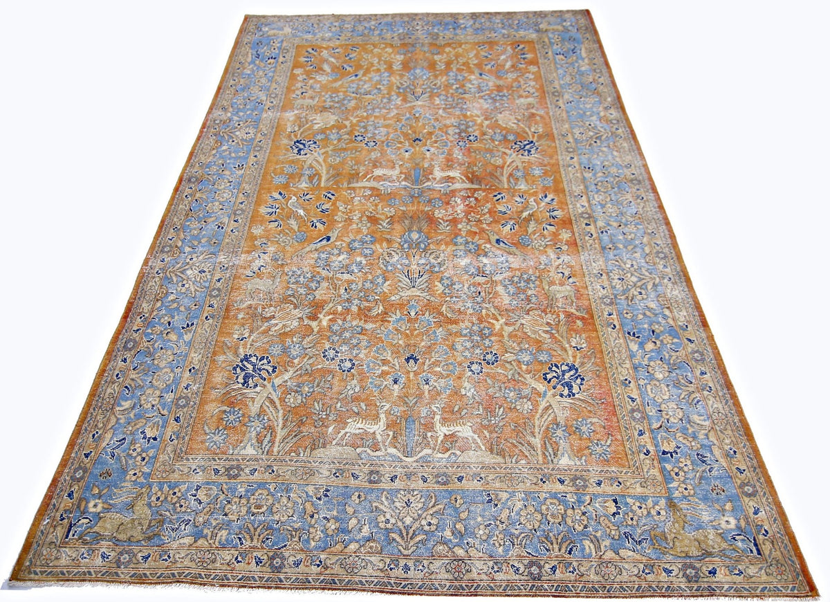 Handmade Vintage Persian Rug | 268 x 162 cm | 8'9" x 5'4" - Najaf Rugs & Textile