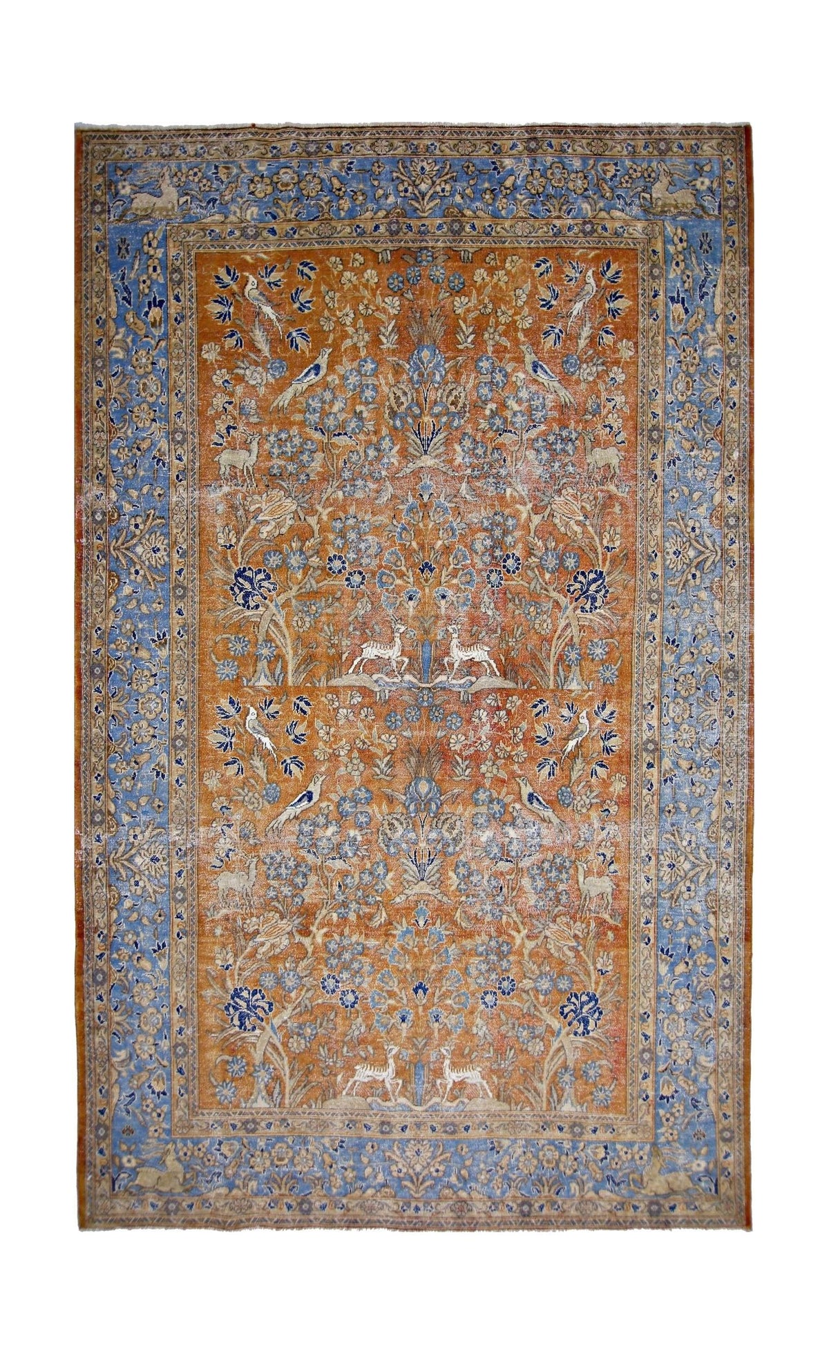 Handmade Vintage Persian Rug | 268 x 162 cm | 8'9" x 5'4" - Najaf Rugs & Textile