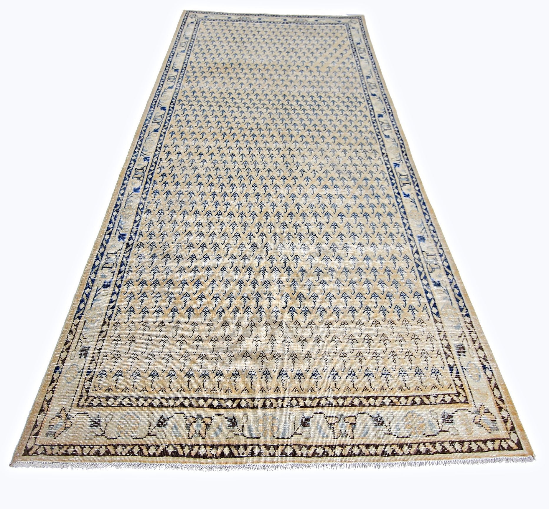 Handmade Vintage Persian Rug | 283 x 132 cm | 9'3" x 4'4" - Najaf Rugs & Textile