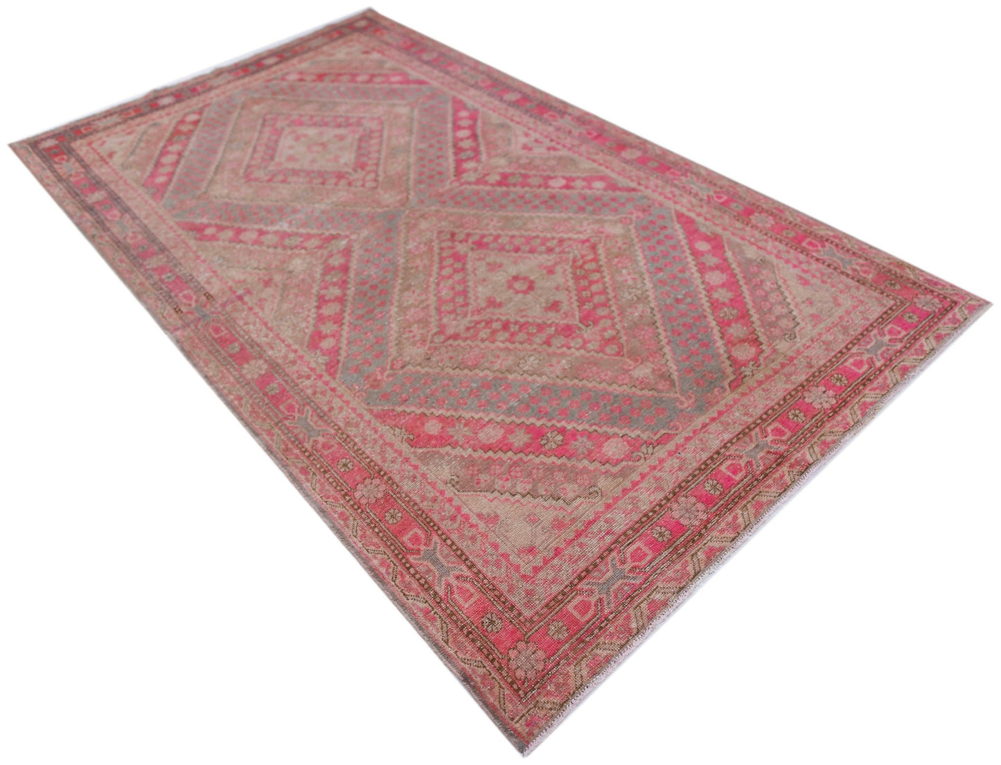 Handmade Vintage Persian Rug | 293 x 161 cm | 9'7" x 5'3" - Najaf Rugs & Textile