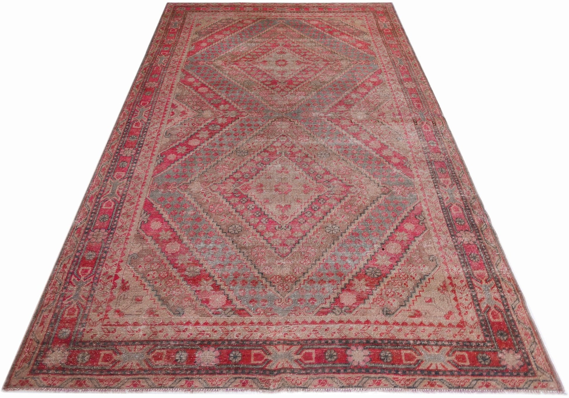 Handmade Vintage Persian Rug | 293 x 161 cm | 9'7" x 5'3" - Najaf Rugs & Textile