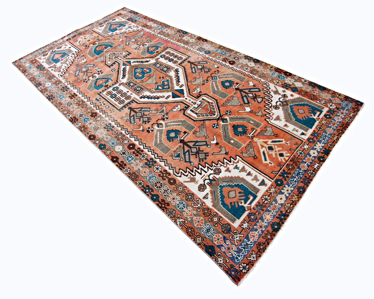 Handmade Vintage Persian Rug | 297 x 156 cm | 9'9" x 5'1" - Najaf Rugs & Textile