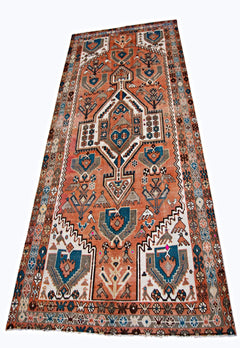 Handmade Vintage Persian Rug | 297 x 156 cm | 9'9" x 5'1" - Najaf Rugs & Textile