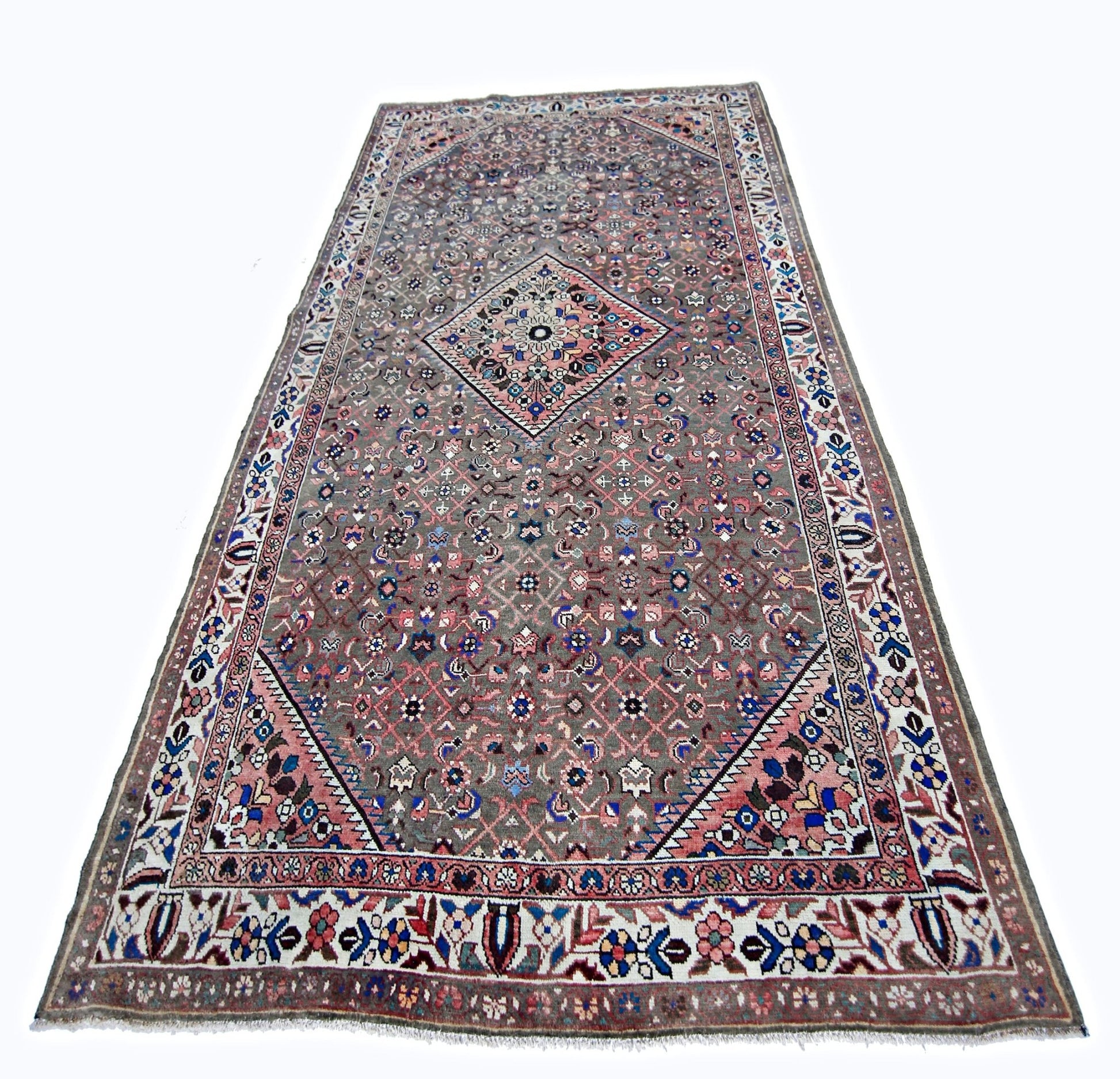 Handmade Vintage Persian Rug | 304 x 161 cm | 10' x 5'4" - Najaf Rugs & Textile