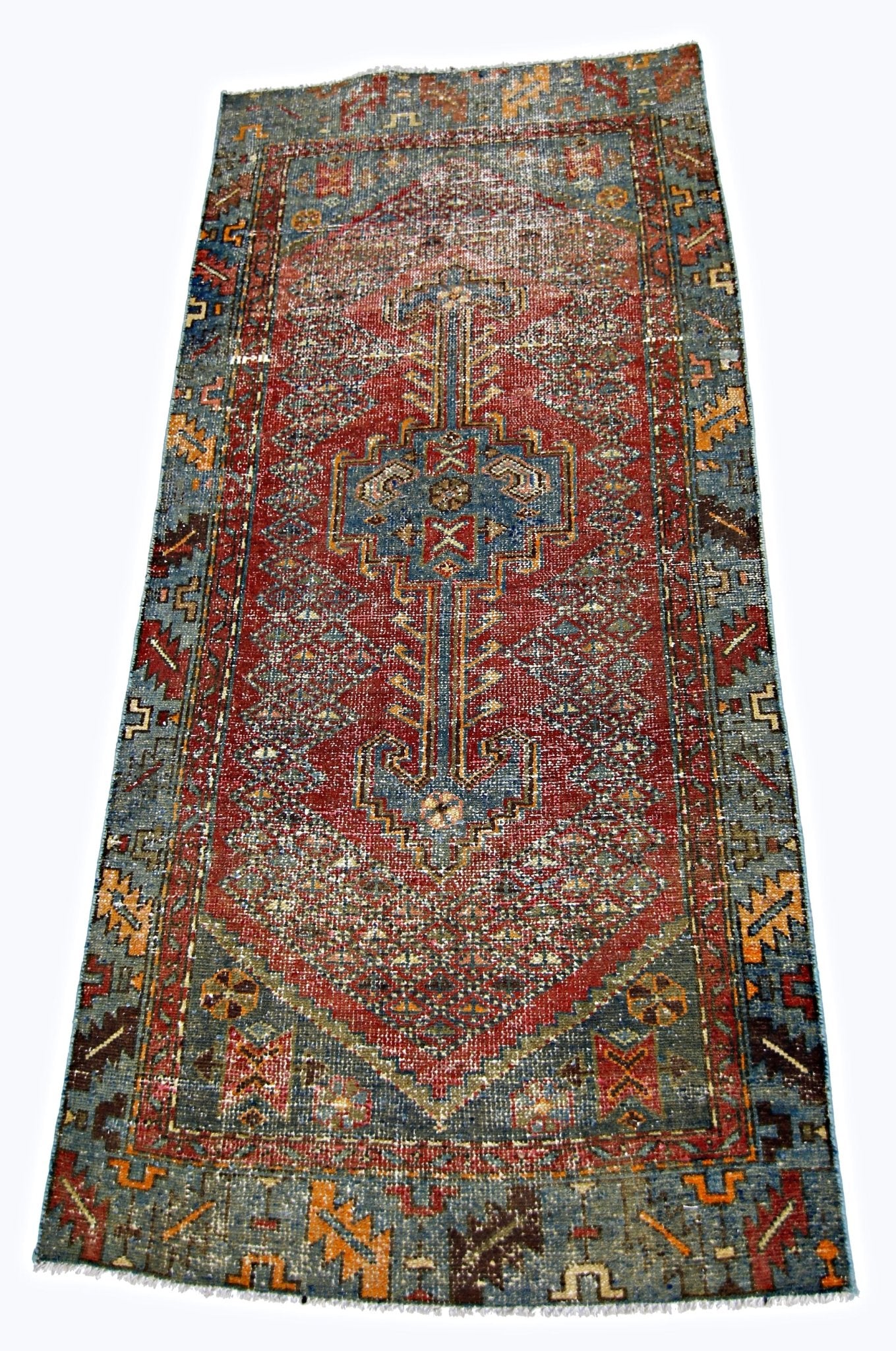 Handmade Vintage Persian Hallway Runner | 181 x 88 cm | 5'11" x 2'10" - Najaf Rugs & Textile