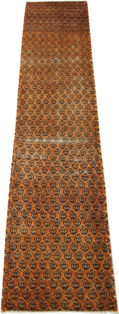 Handmade Vintage Persian Hallway Runner | 240 x 59 cm | 7'10" x 1'11" - Najaf Rugs & Textile