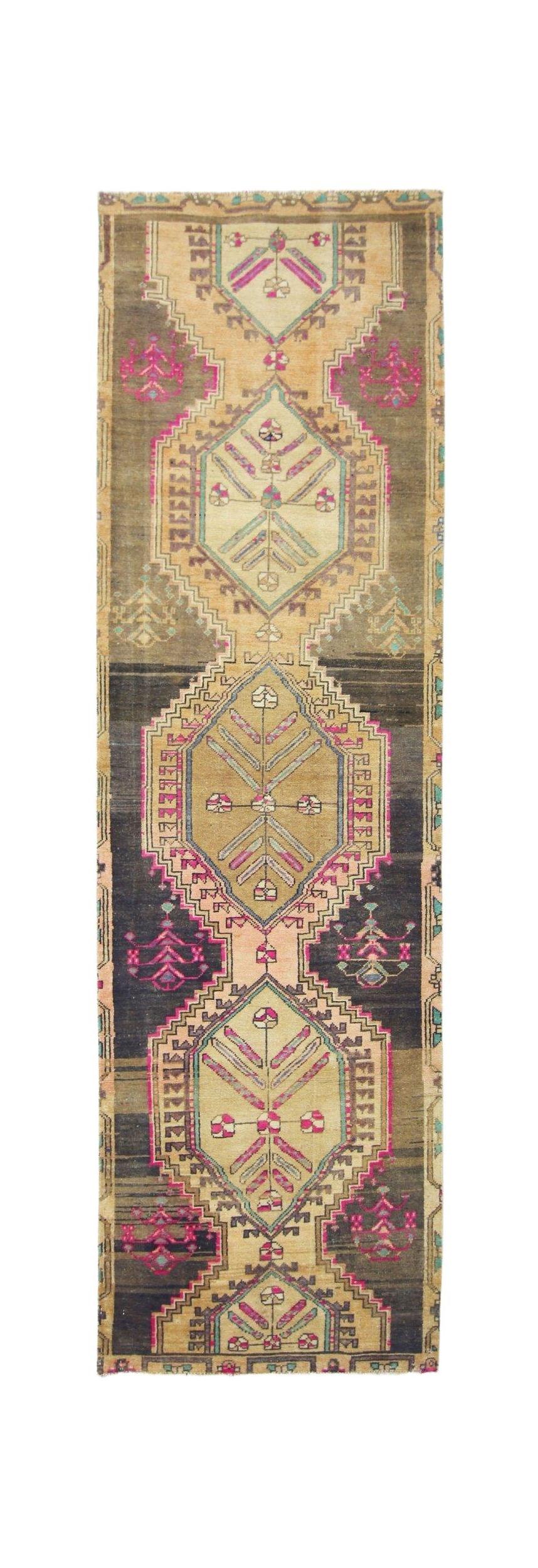 Handmade Vintage Persian Hallway Runner | 268 x 79 cm | 8'9" x 2'7" - Najaf Rugs & Textile