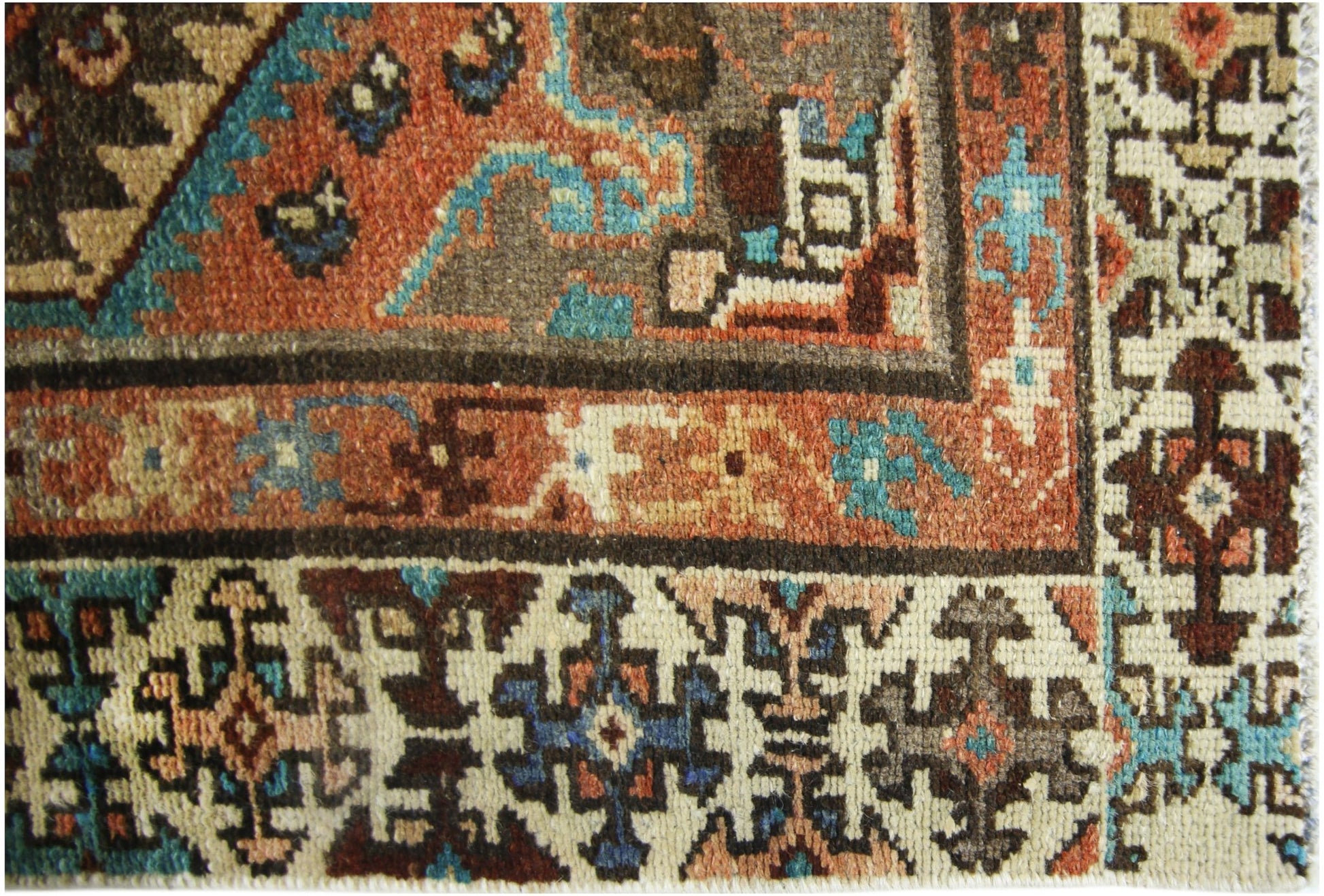 Handmade Vintage Persian Hallway Runner | 269 x 93 cm | 8'10" x 3'1" - Najaf Rugs & Textile