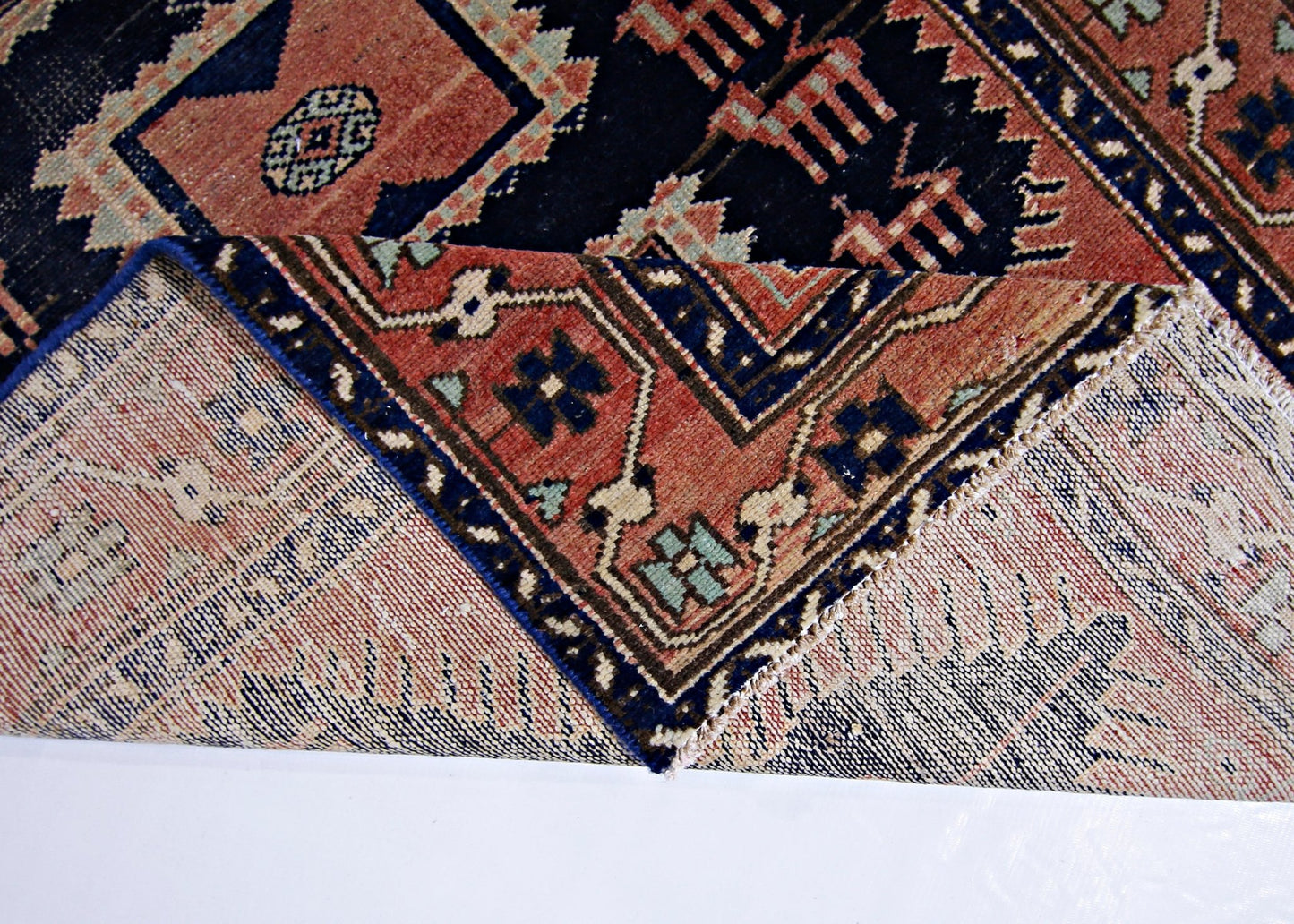 Handmade Vintage Persian Hallway Runner | 292 x 92 cm | 9'7" x 3' - Najaf Rugs & Textile