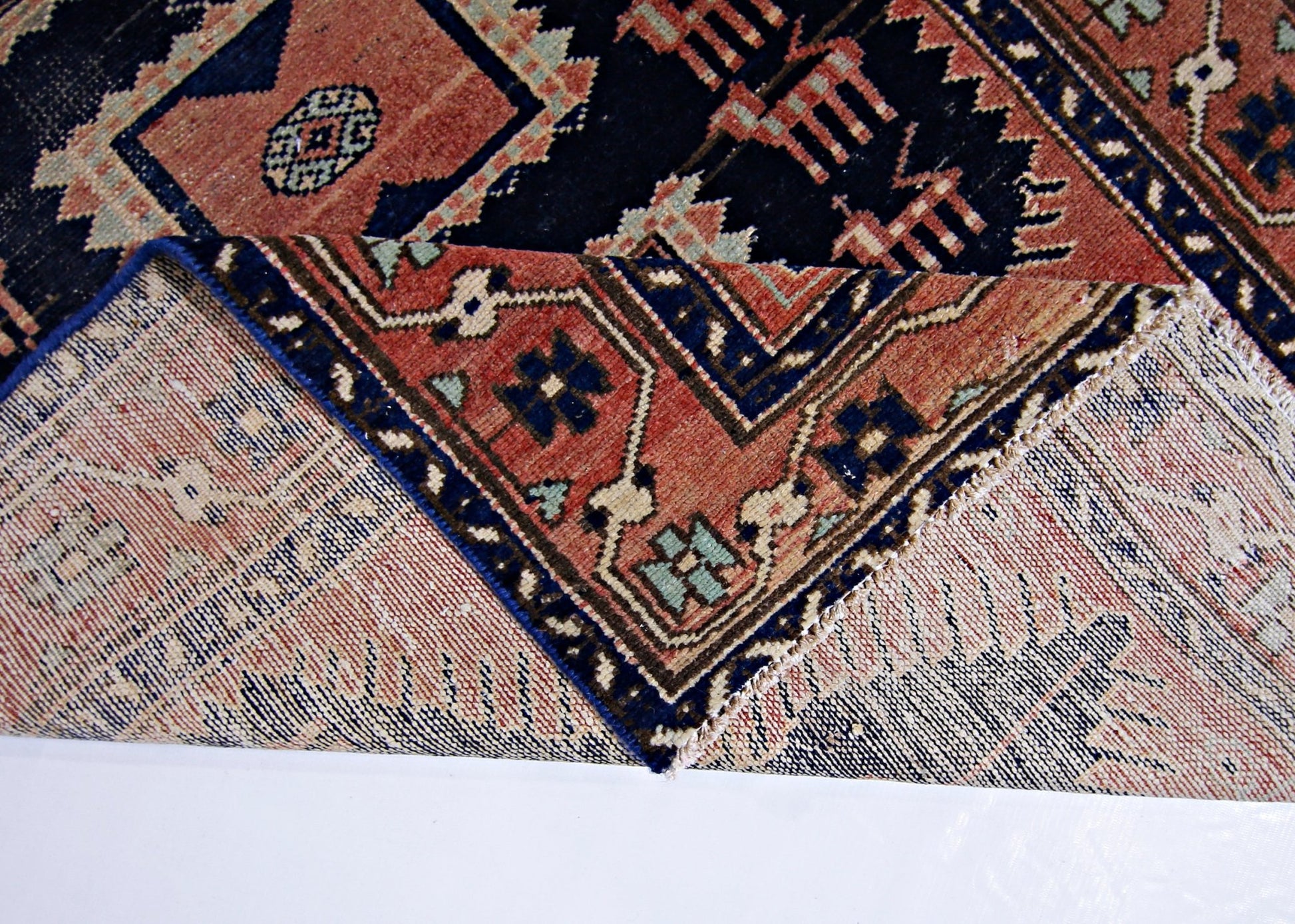 Handmade Vintage Persian Hallway Runner | 292 x 92 cm | 9'7" x 3' - Najaf Rugs & Textile