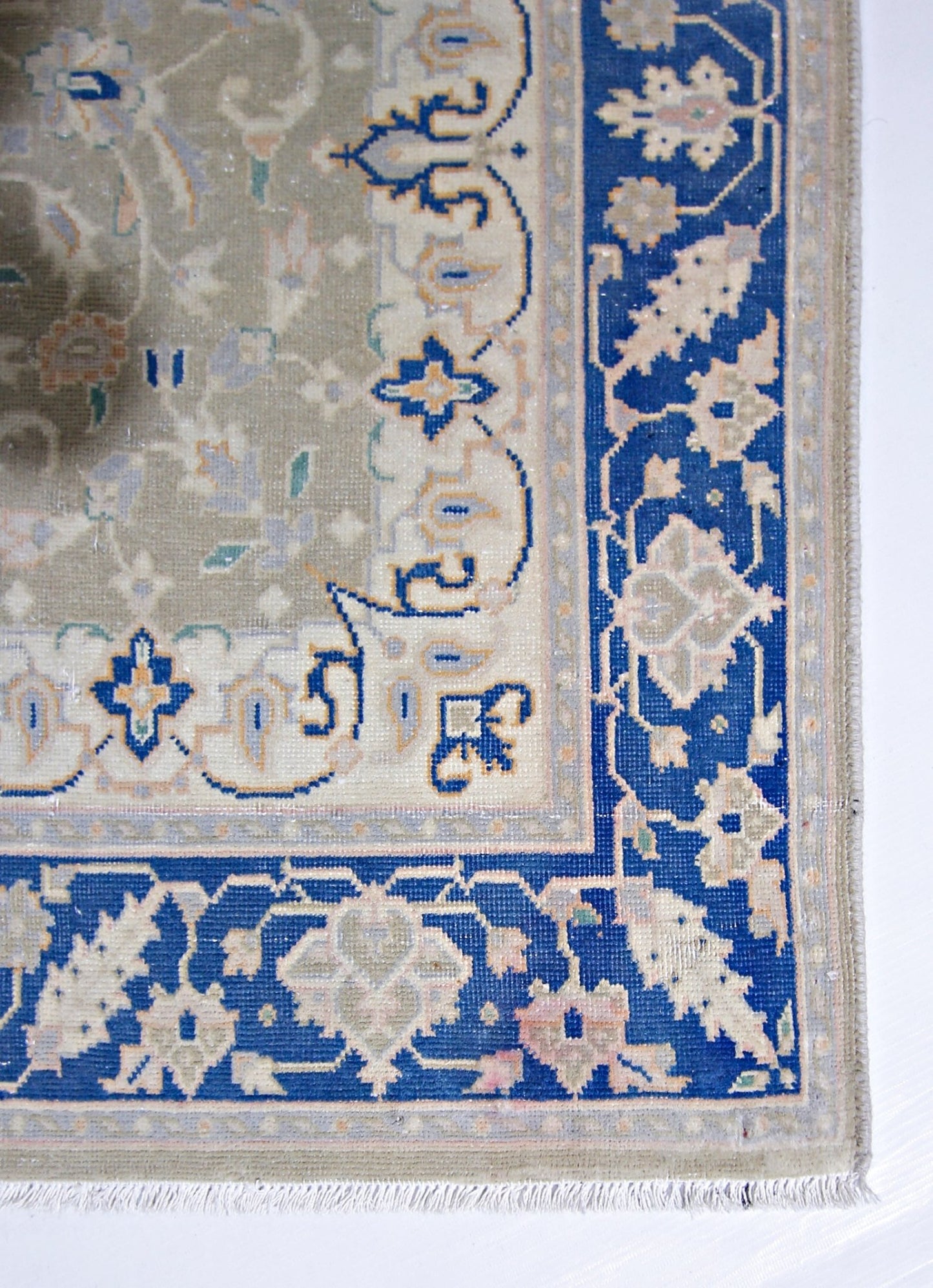Handmade Vintage Persian Hallway Runner | 346 x 74 cm | 11'4" x 2'5" - Najaf Rugs & Textile