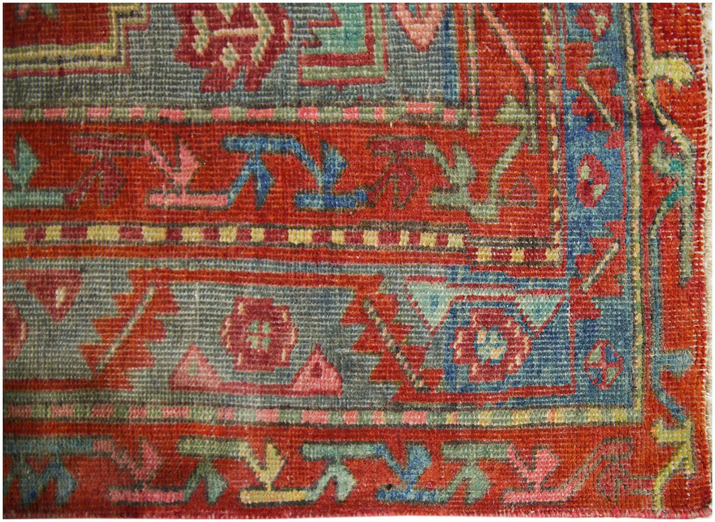 Handmade Vintage Persian Hallway Runner | 370 x 118 cm | 12'2" x 3'10" - Najaf Rugs & Textile