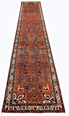 Handmade Vintage Persian Hallway Runner | 397 x 78 cm | 13' x 2'6" - Najaf Rugs & Textile