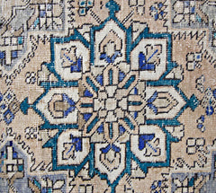 Handmade Vintage Persian Hallway Runner | 409 x 100 cm | 13'5" x 3'3" - Najaf Rugs & Textile