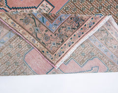 Handmade Vintage Persian Sanandaj Rug | 148 x 122 cm | 4'10" x 4' - Najaf Rugs & Textile