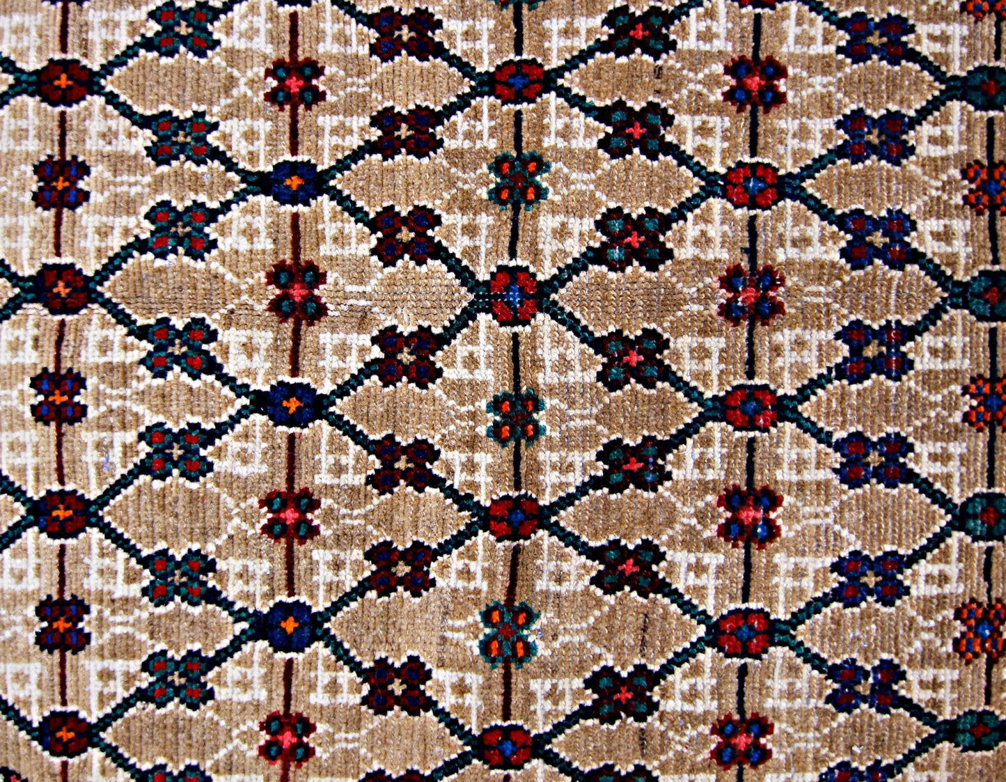 Handmade Vintage Persian Sanandaj Rug | 193 x 120 cm | 6'4" x 3'11" - Najaf Rugs & Textile