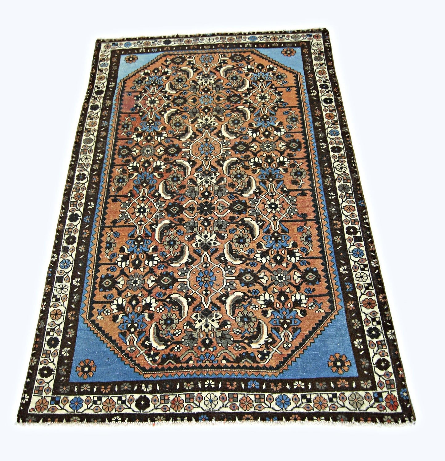 Handmade Vintage Persian Rug | 146 x 105 cm | 4'9" x 3'5" - Najaf Rugs & Textile