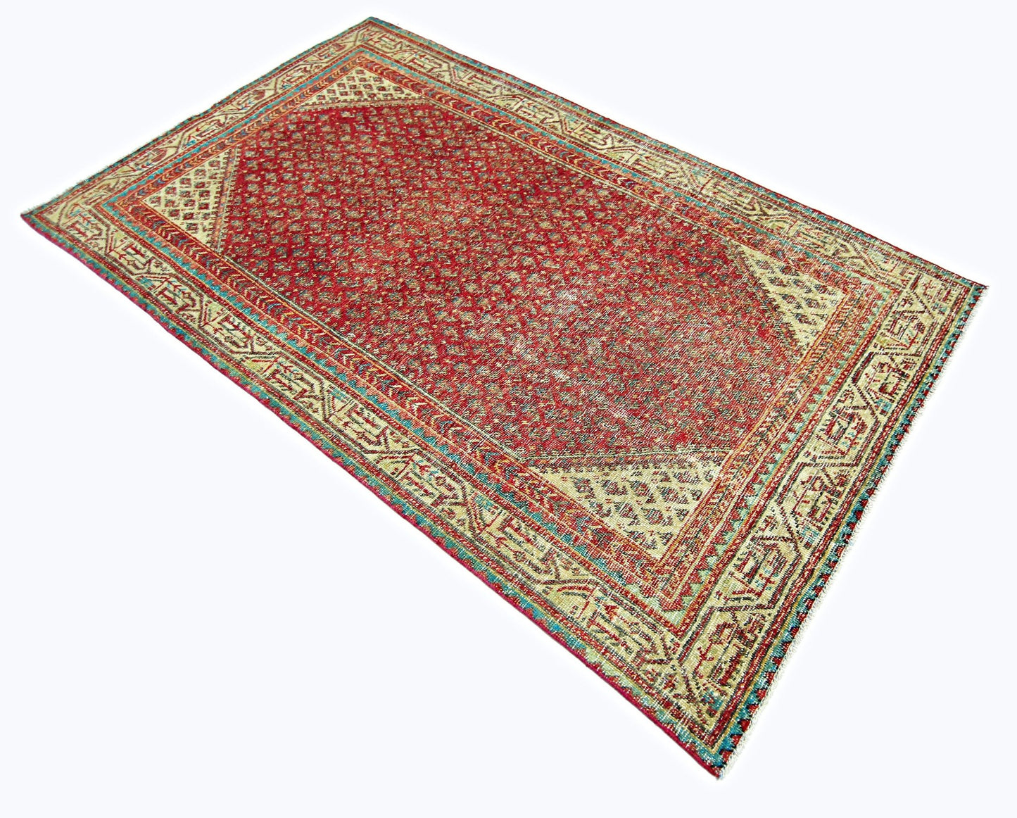 Handmade Vintage Persian Seraband Rug | 209 x 121 cm | 6'10" x 4' - Najaf Rugs & Textile