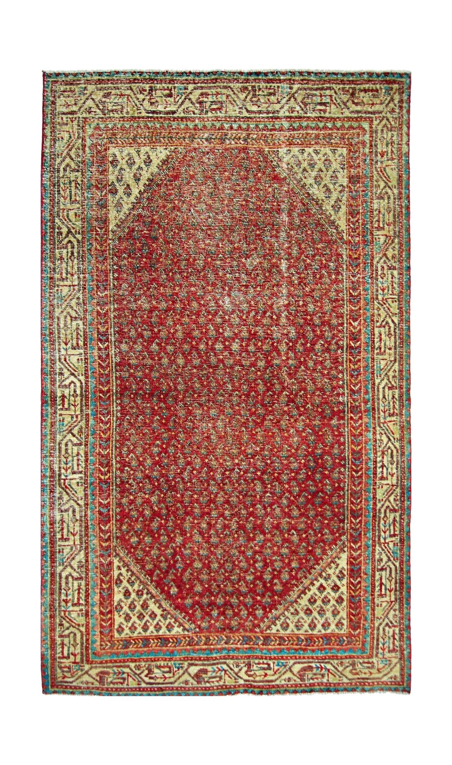 Handmade Vintage Persian Seraband Rug | 209 x 121 cm | 6'10" x 4' - Najaf Rugs & Textile