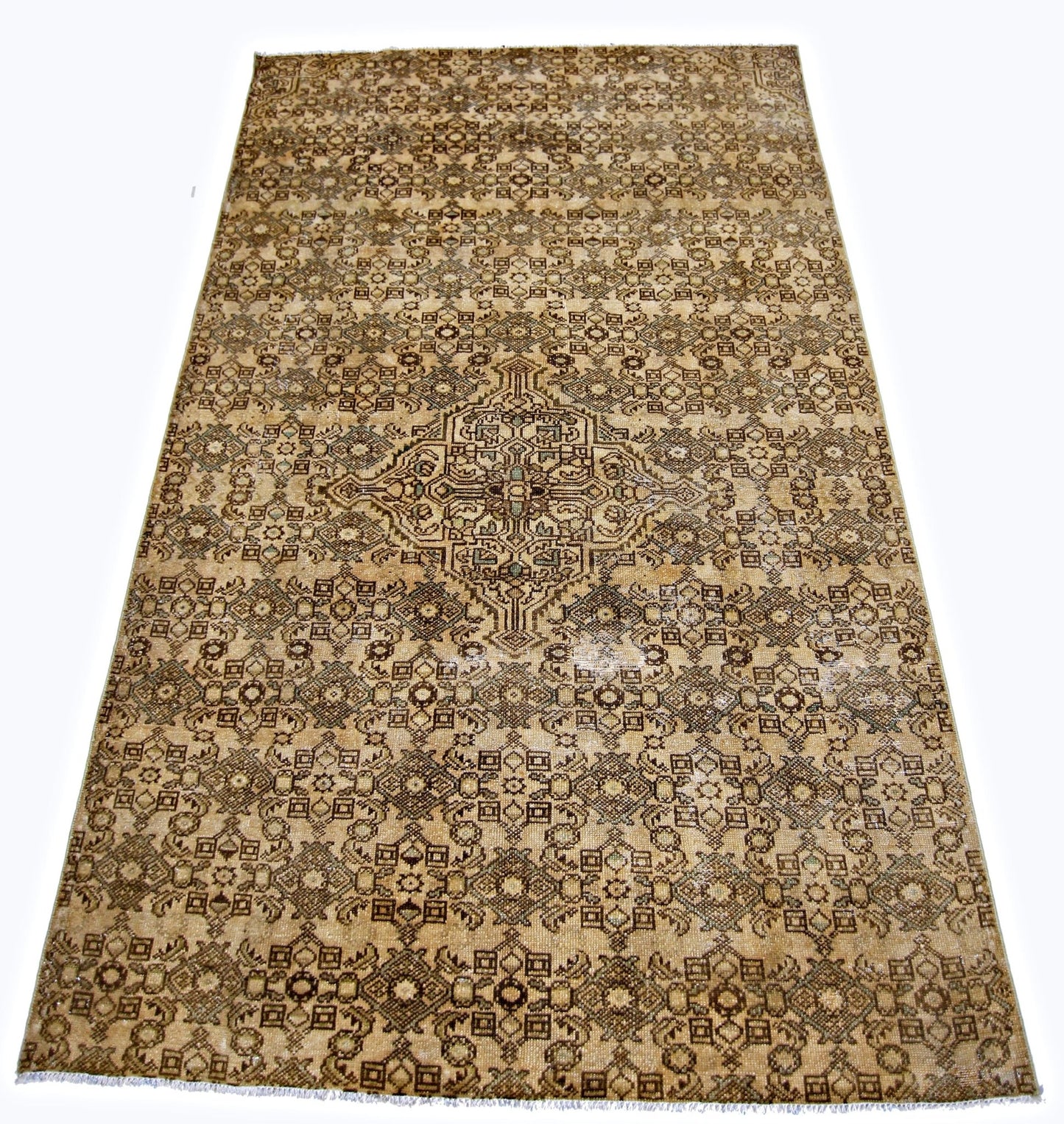 Handmade Vintage Persian Rug | 223 x 155 cm | 7'4" x 5'1" - Najaf Rugs & Textile