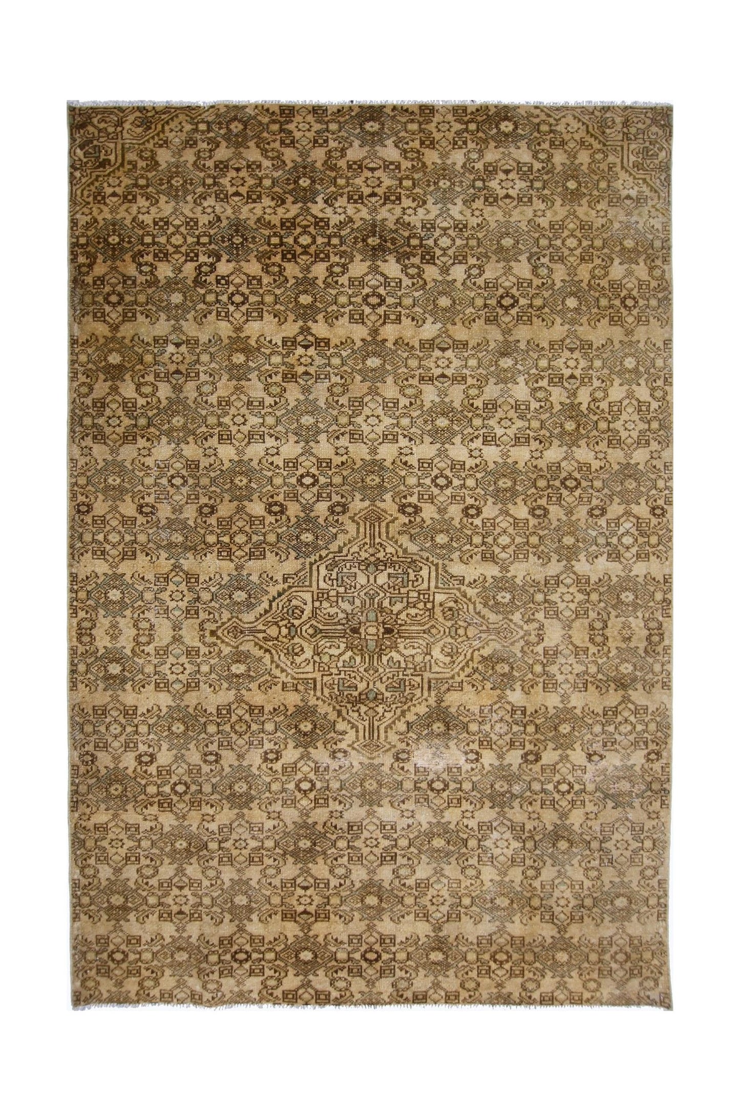 Handmade Vintage Persian Rug | 223 x 155 cm | 7'4" x 5'1" - Najaf Rugs & Textile