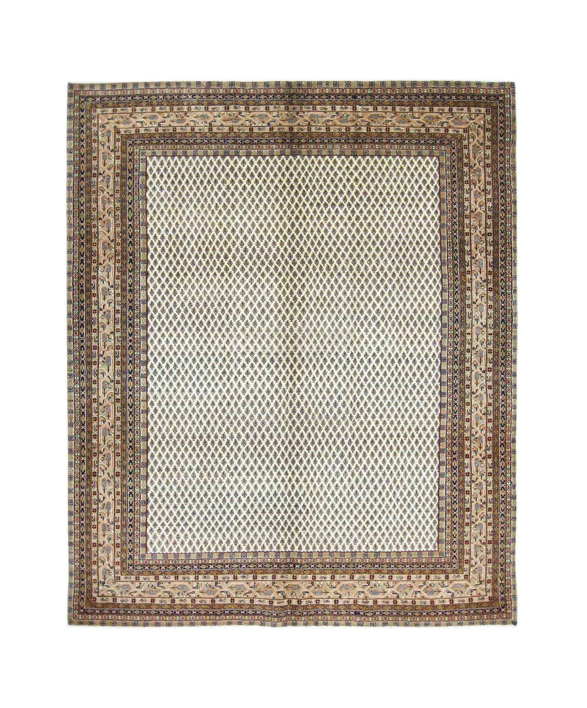 Handmade Vintage Persian Saraband Rug | 240 x 185 cm | 7'10" x 6'1" - Najaf Rugs & Textile