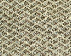 A close-up of a vintage Persian Saraband rug featuring a repeating geometric diamond pattern.