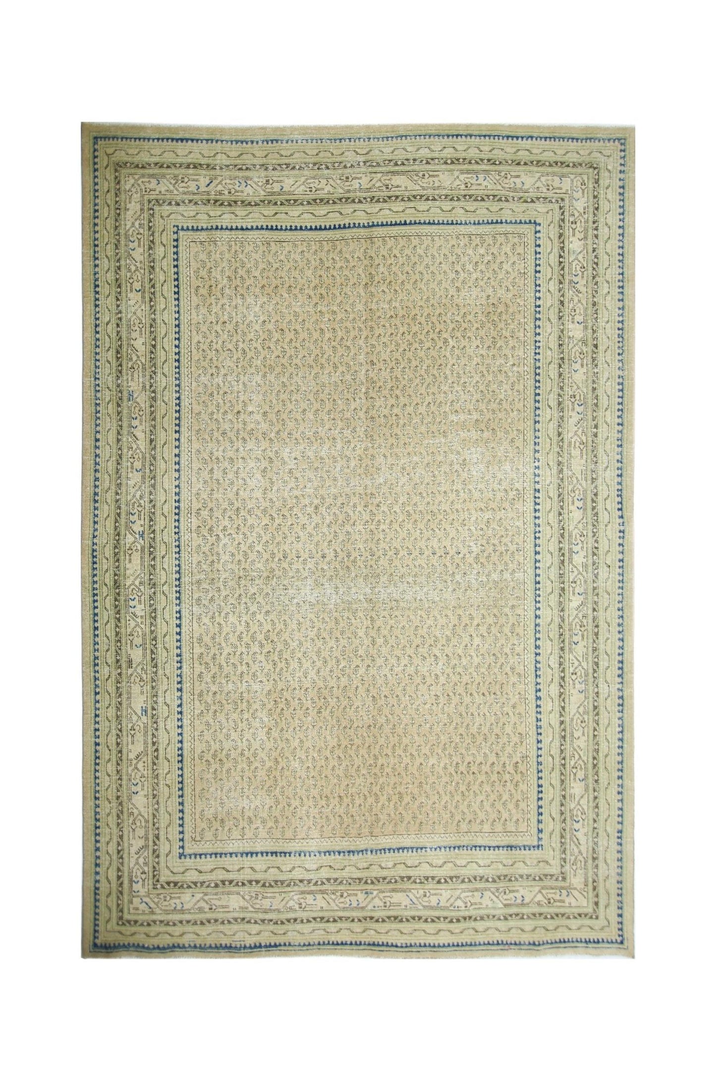 Handmade Vintage Persian Seraband Rug | 330 x 228 cm | 10'10" x 7'6" - Najaf Rugs & Textile
