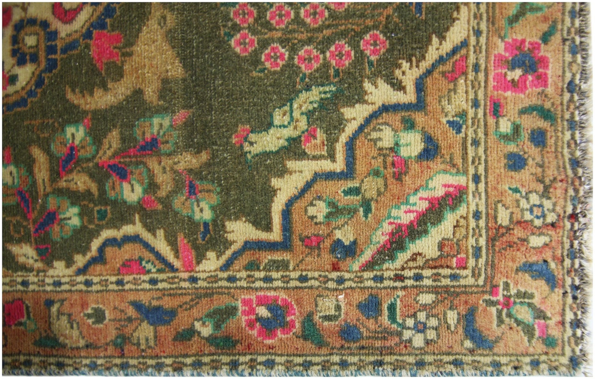 Handmade Vintage Persian Rug | 111 x 68 cm | 3'8" x 2'3" - Najaf Rugs & Textile