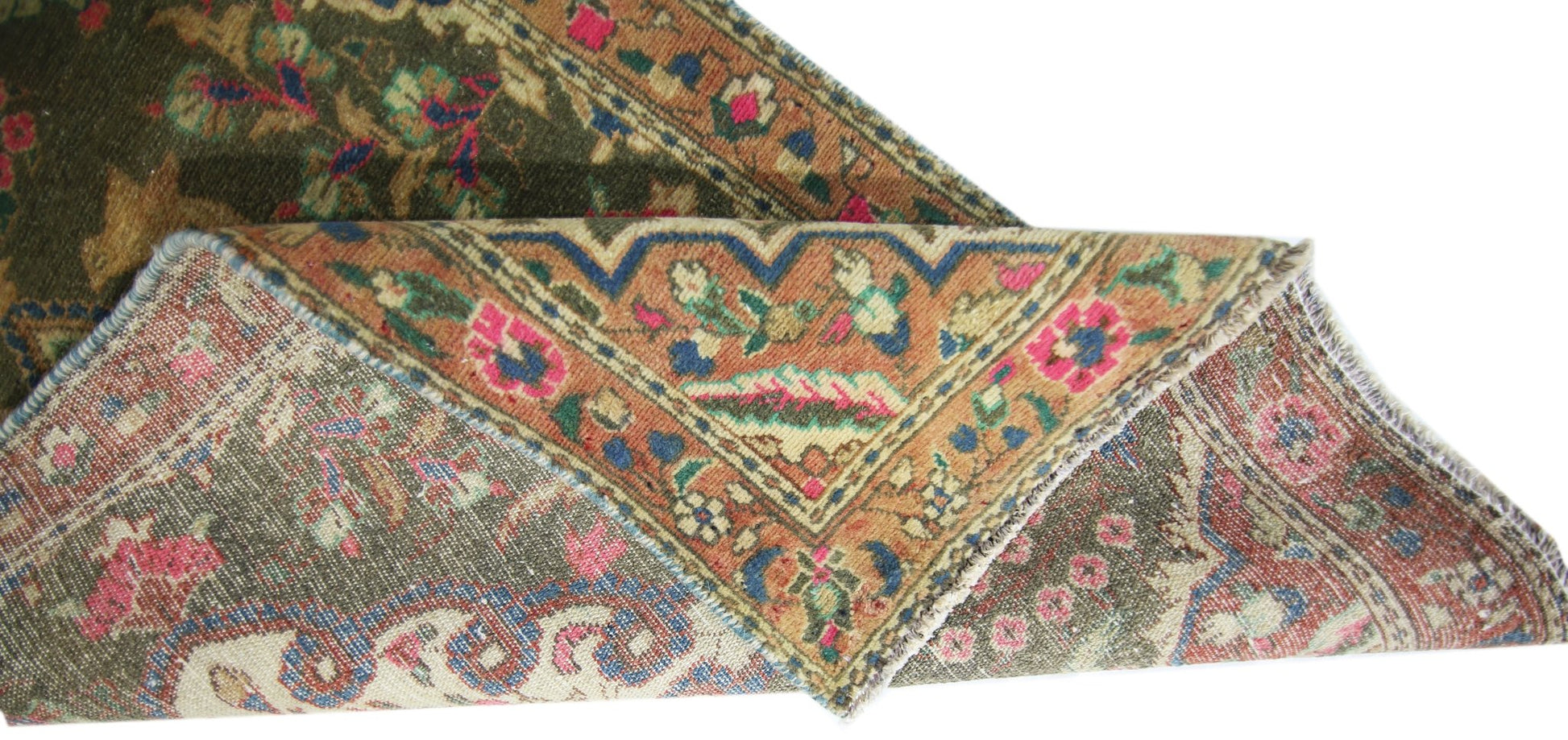 Handmade Vintage Persian Rug | 111 x 68 cm | 3'8" x 2'3" - Najaf Rugs & Textile