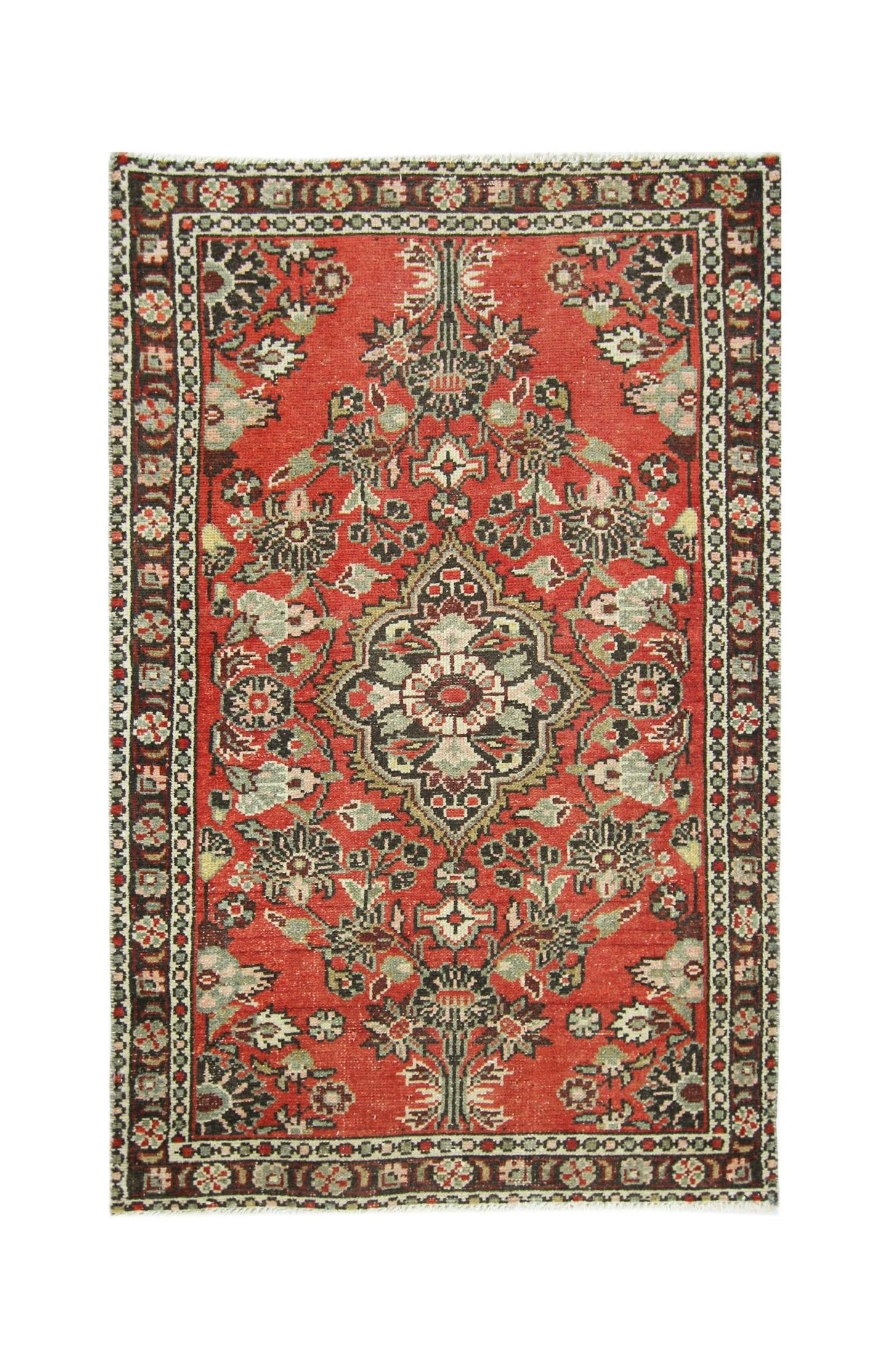 Handmade Vintage Persian Kerman Rug | 121 x 77 cm | 4' x 2'6" - Najaf Rugs & Textile