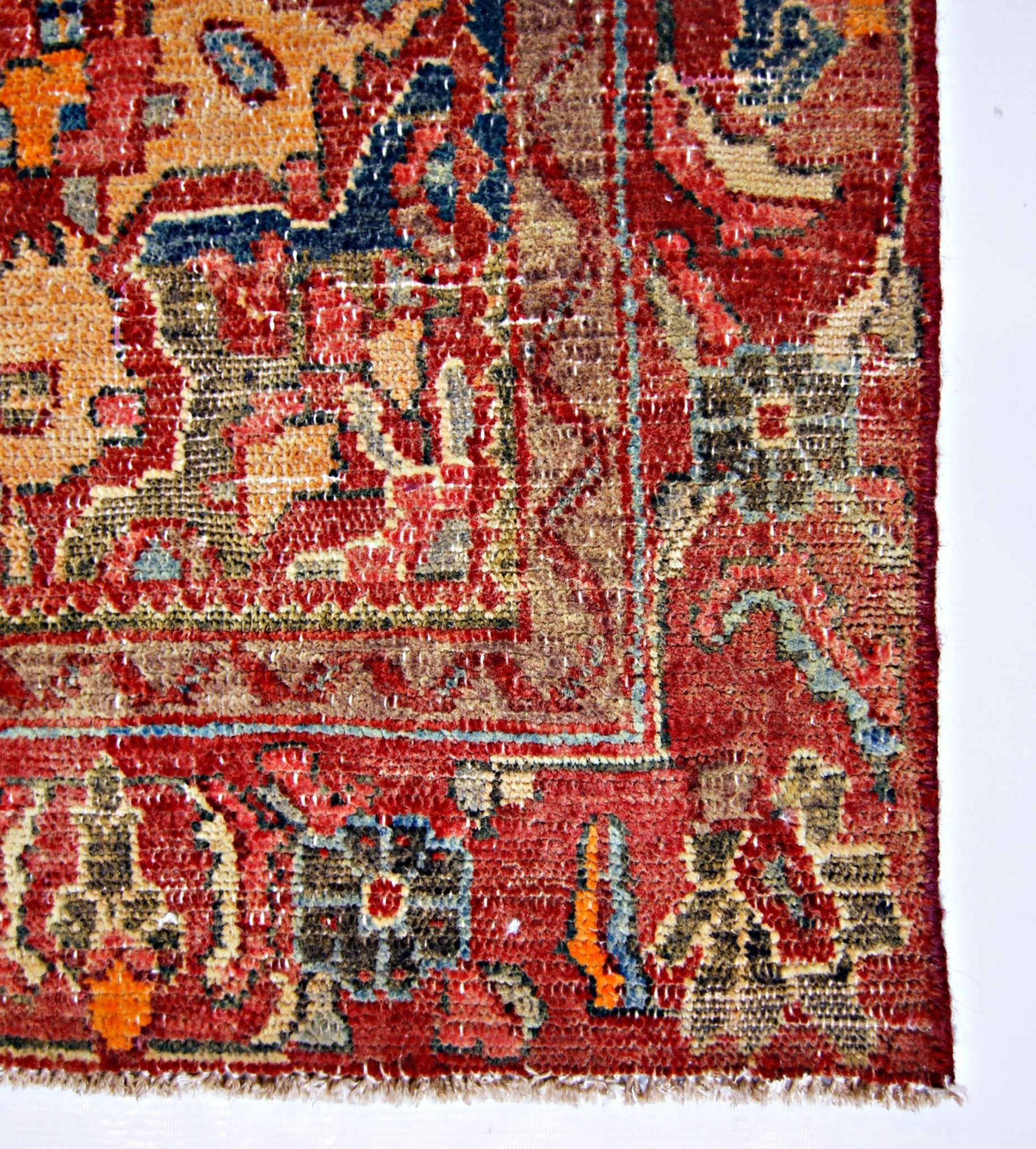 Handmade Vintage Persian Rug | 212 x 113 cm | 7' x 3'9" - Najaf Rugs & Textile
