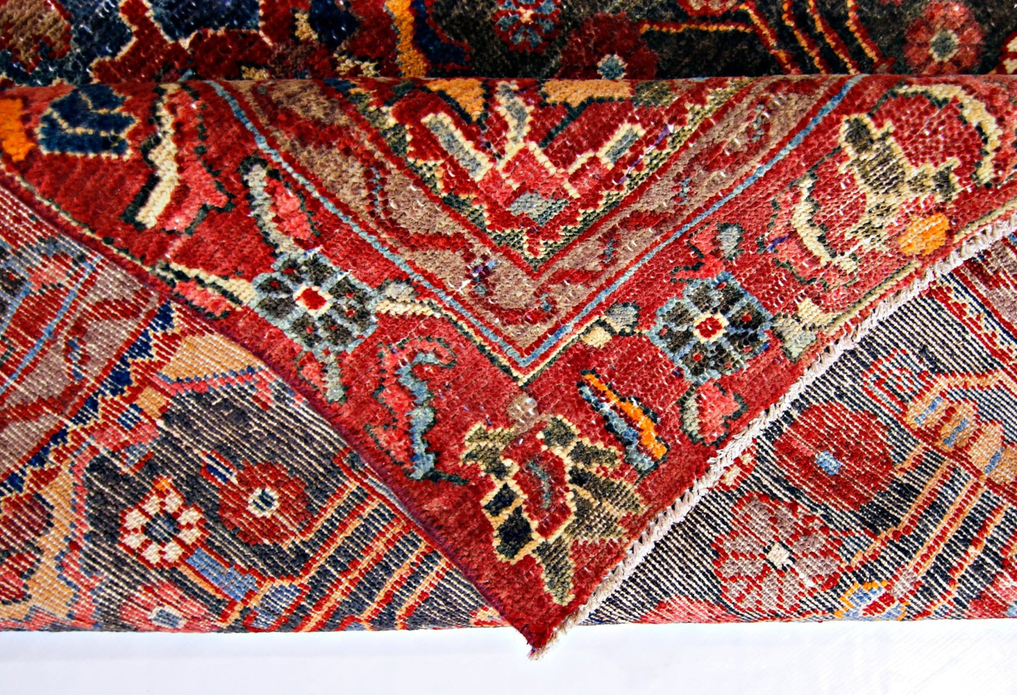 Handmade Vintage Persian Rug | 212 x 113 cm | 7' x 3'9" - Najaf Rugs & Textile
