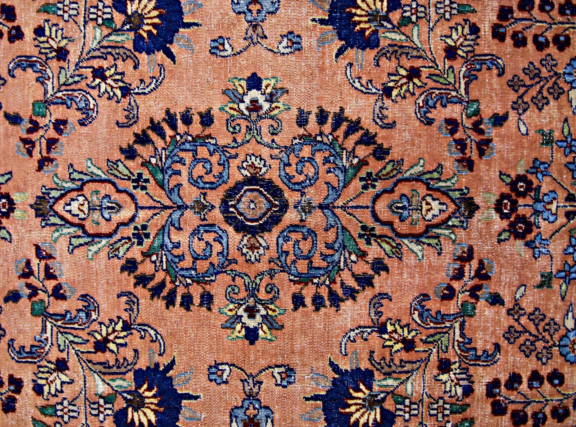 Handmade Vintage Persian Sarouk Rug | 286 x 192 cm | 9'4" x 6'4" - Najaf Rugs & Textile