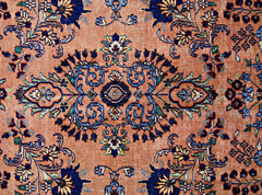 Handmade Vintage Persian Sarouk Rug | 286 x 192 cm | 9'4" x 6'4" - Najaf Rugs & Textile