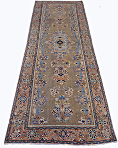 Handmade Vintage Persian Hallway Runner | 288 x 99 cm | 9'5" x 3'3" - Najaf Rugs & Textile
