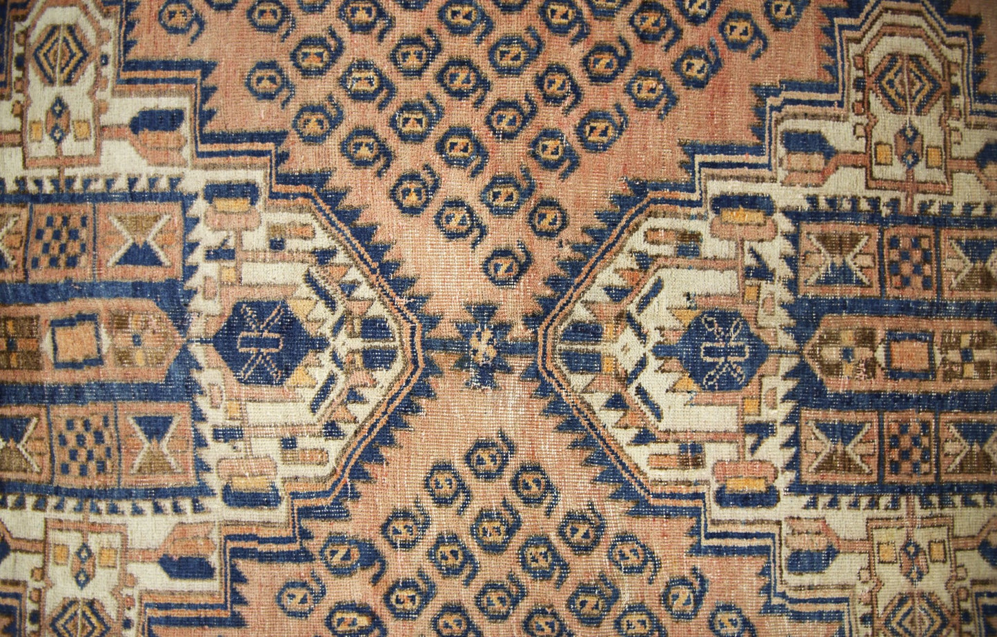 Handmade Vintage Persian Rug | 198 x 153 cm | 6'6" x 5' - Najaf Rugs & Textile