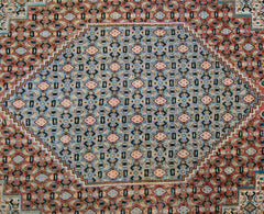 Handmade Vintage Persian Senneh Rug | 278 x 203 cm | 9'2" x 6'8" - Najaf Rugs & Textile