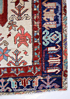 Handmade Vintage Persian Hallway Runner | 297 x 113 cm | 9'9" x 3'8" - Najaf Rugs & Textile