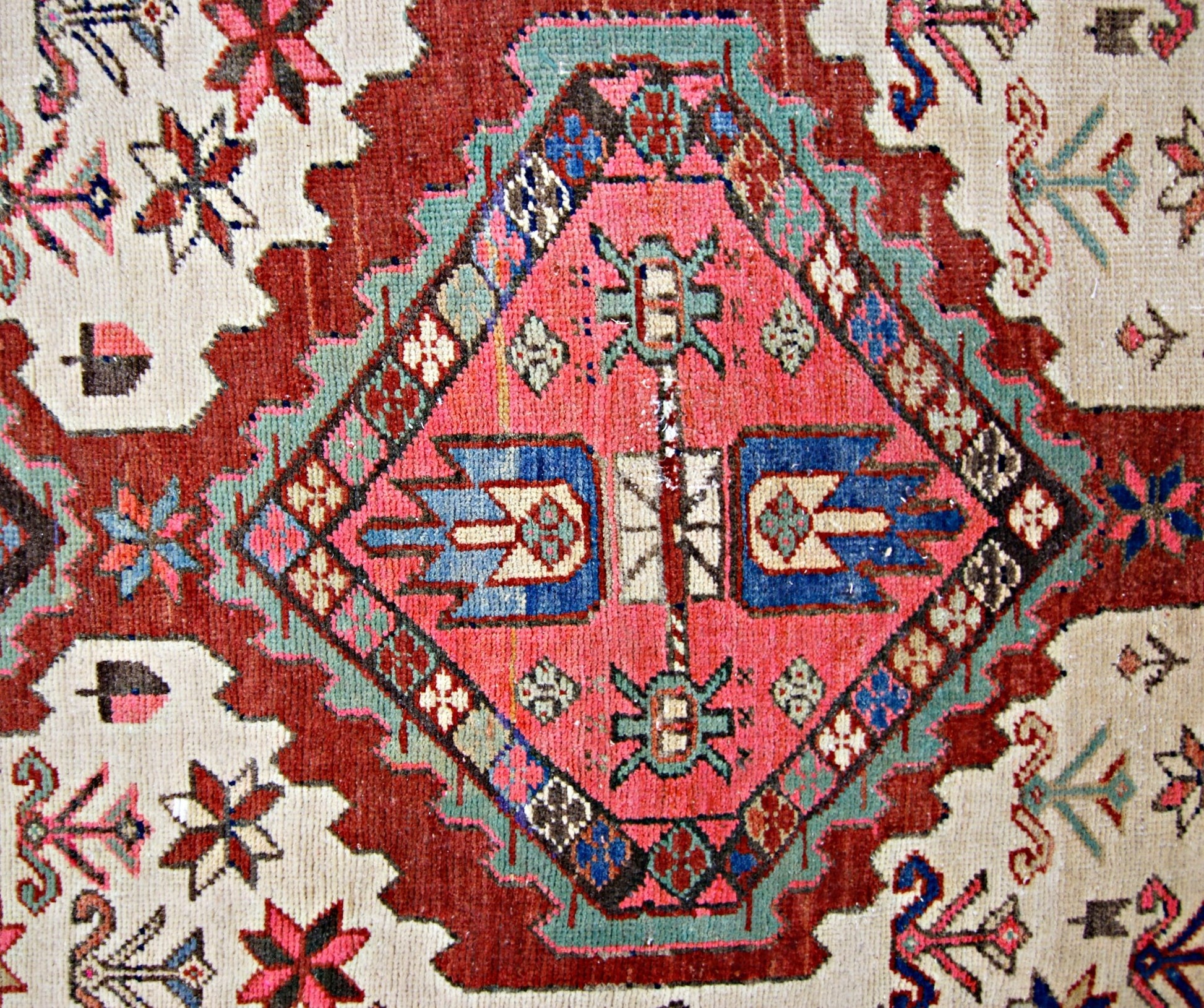 Handmade Vintage Persian Hallway Runner | 297 x 113 cm | 9'9" x 3'8" - Najaf Rugs & Textile