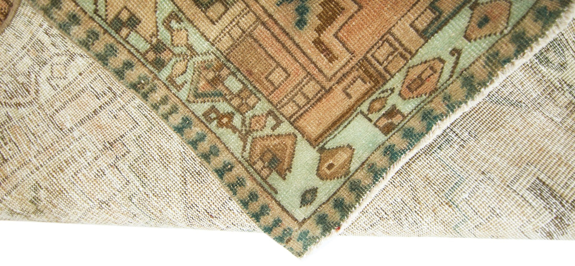 Handmade Vintage Persian Hallway Runner | 303 x 99 cm | 9'11" x 3'3" - Najaf Rugs & Textile